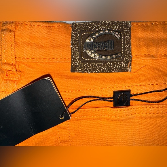 (NWT) Just Cavalli Orange Denim Jeans Size 26 - Picture 4 of 4